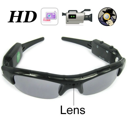 Sunglasses Eyewear DVR with 5.0MP Hidden Lens and 2GB Memory + TF Card Slot - Click Image to Close